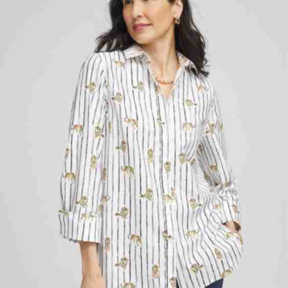 No Iron Leopard Graphic Shirt