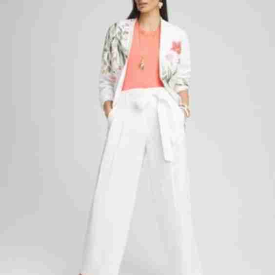 Belted Pleated Wide Leg Linen Pants