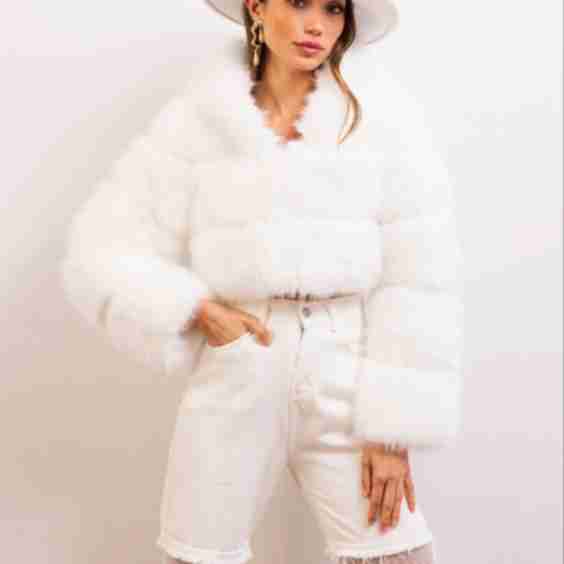 This Is It Faux Fur Cropped Jacket 
