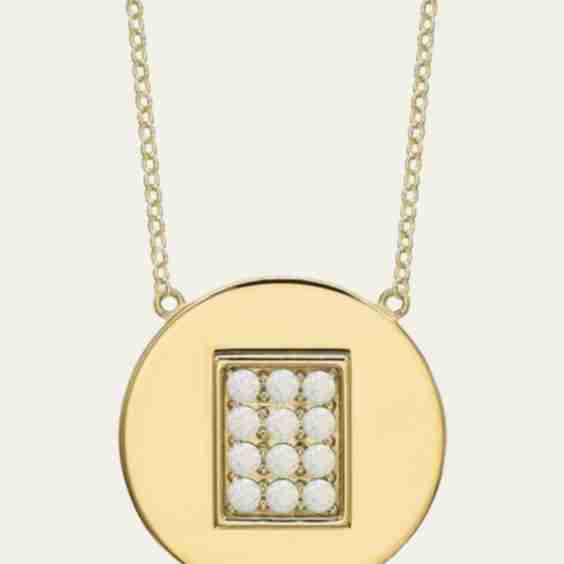 14K Gold Opal Birthstone Necklace