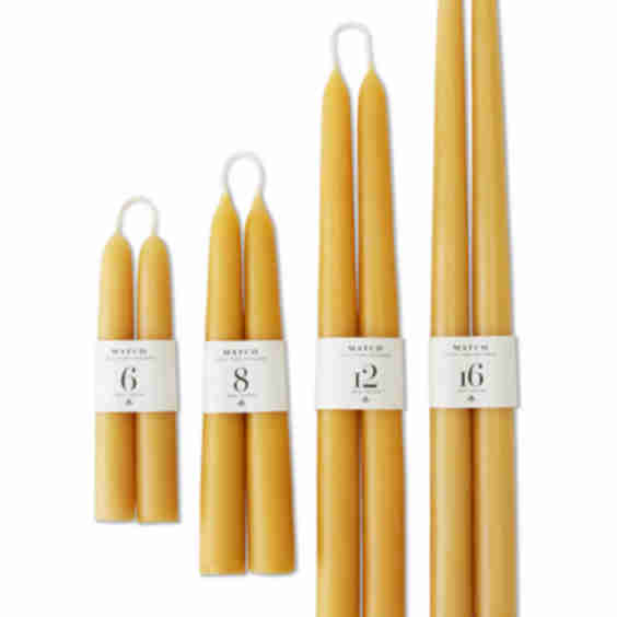 Beeswax Tapers, Set of 2