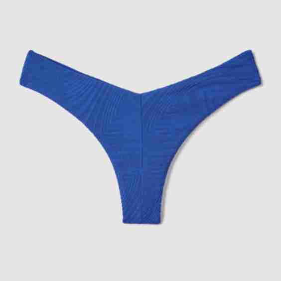 High Cut Bikini Bottoms In Blue