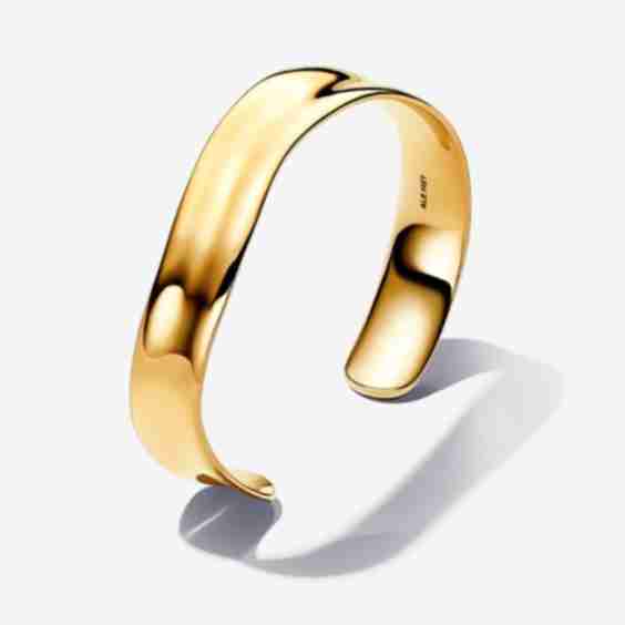 Organically Shaped Broad Open Bangle