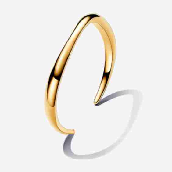 Organic Shape Open Bangle Bracelet