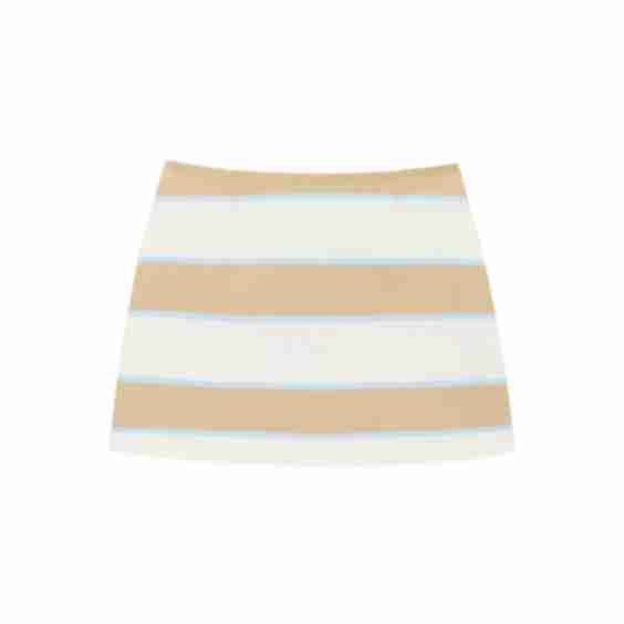 Women's Cotton Khaki Stripe Rugby Skirt Khaki Rugby Stripe