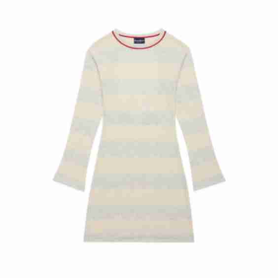 Women's Tonal Striped Dress White