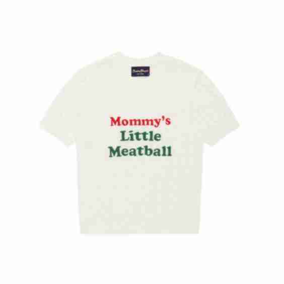 Women's Mommy's Little Meatball Sweater Tee White