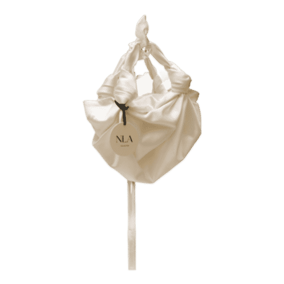Ivory NLA Silk Knot Bag