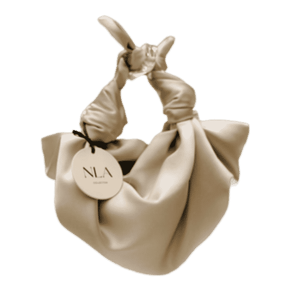 Champagne NLA Silk Knot Bag