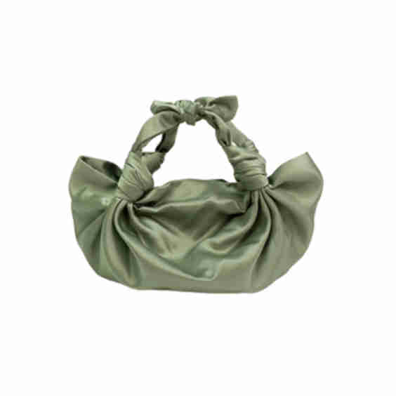 MATCHA GREEN NLA SILK KNOT BAG