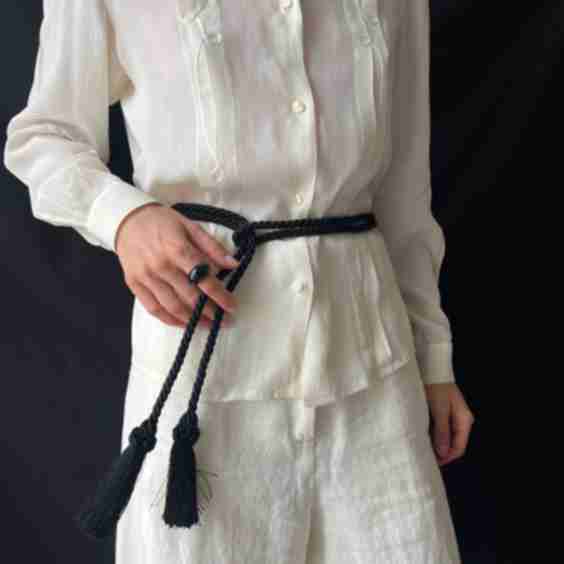 Black Tassel Belt
