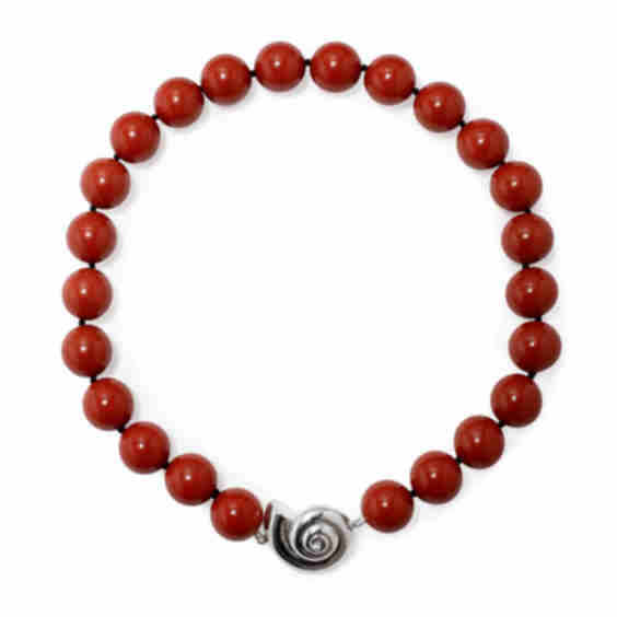 Nautilus Red Jasper Collar Necklace