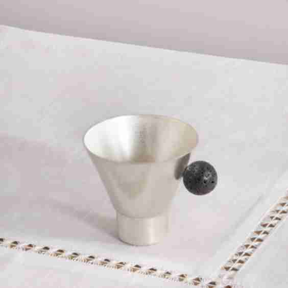 Lava Silver-Plated and Lava Stone Cup