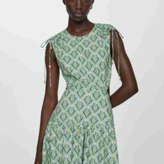Printed Dress with Openings