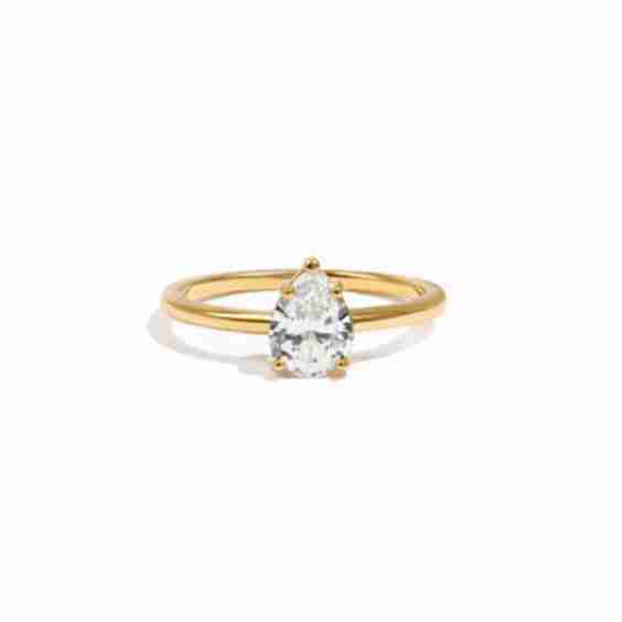 Large Pear Statement Ring
