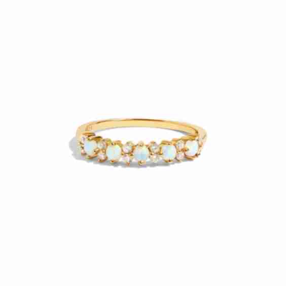 Opal & CZ Ring