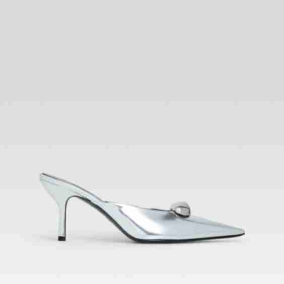 Francesca Leather Kitten Mule