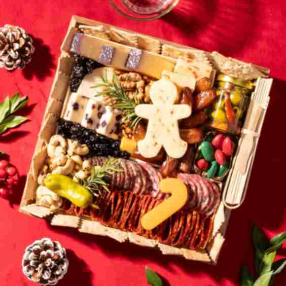 Happy Holidays Classic Cheese & Charcuterie Board 