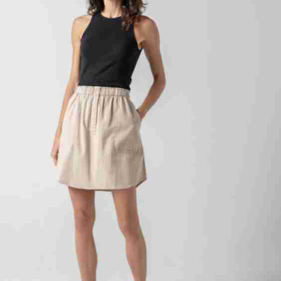 Striped High Neck Tank