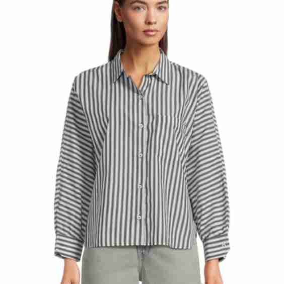 Dolman Sleeve Button Down Shirt