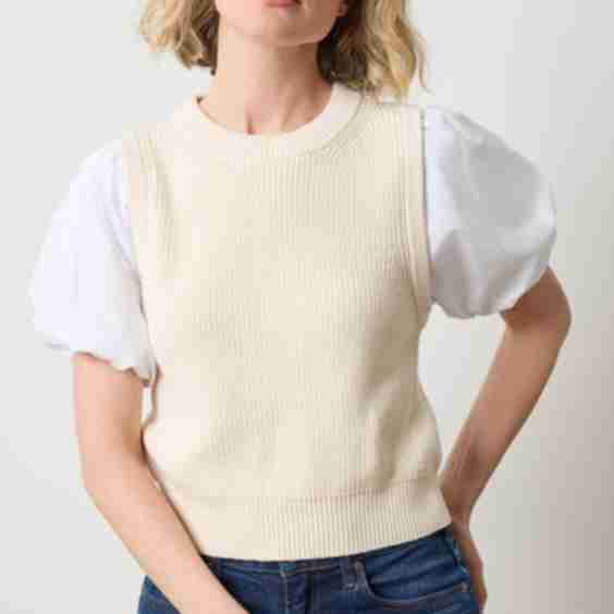 Mixed Media Pullover Sweater