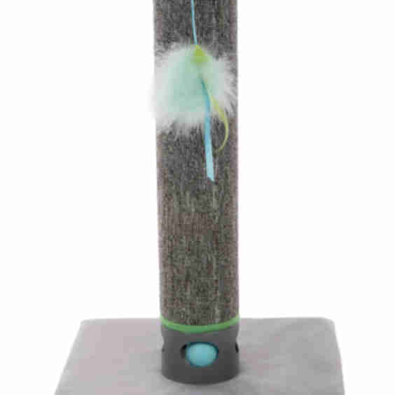 Playful Post Carpet Cat Scratching Post with Toy Base