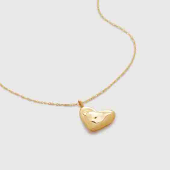 Woven Heart Locket Chain Necklace