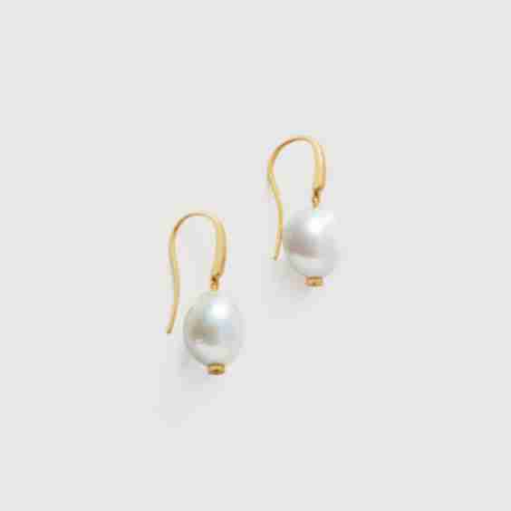 Nura Keshi Pearl Wire Earrings