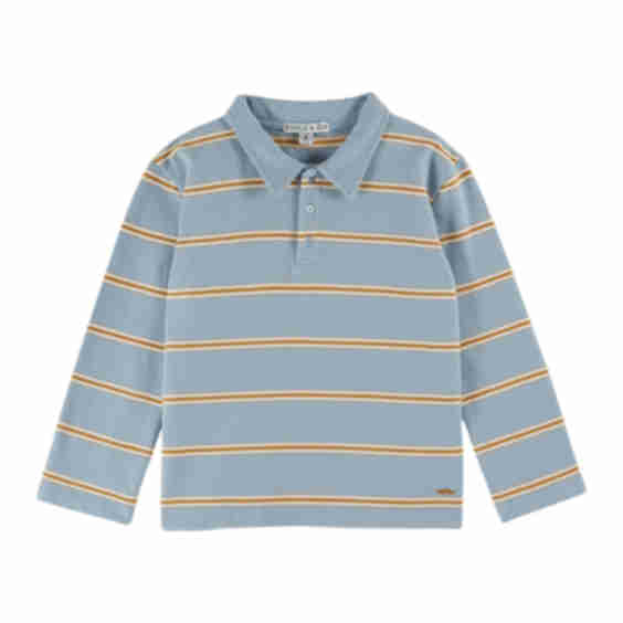 Fine Stripe Polo Sweatshirt