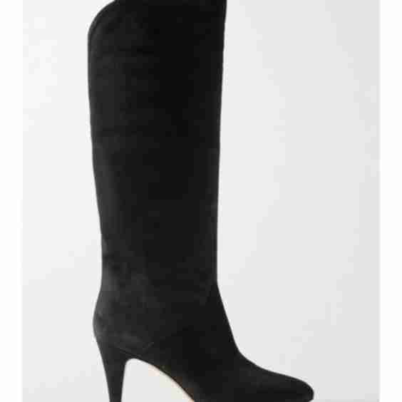 Black Laylis Suede Knee Boots