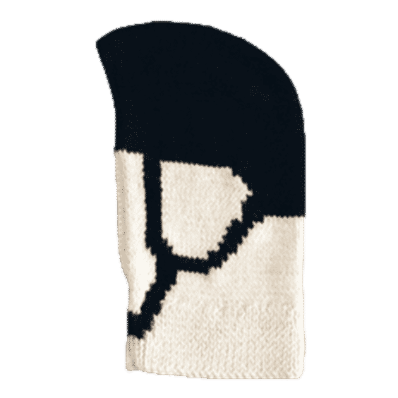Trompe L'oeil Riding Hand Knit Balaclava