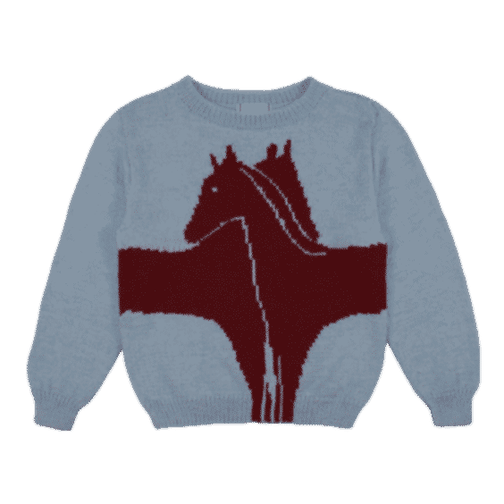 BFF Hand Knit Intarsia Sweater