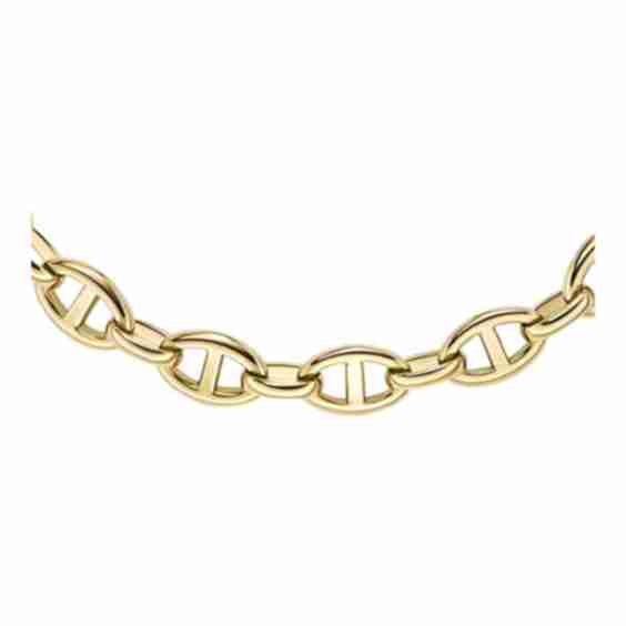 Heritage D-Link Gold-Tone Stainless Steel Anchor Chain Necklace