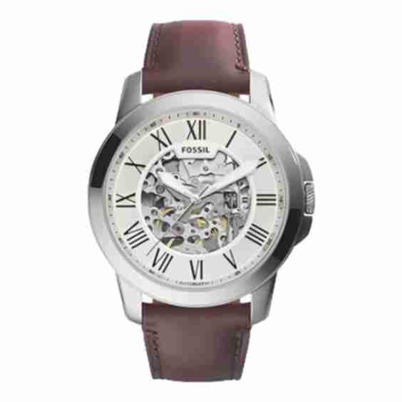 Grant Automatic Dark Brown Leather Watch