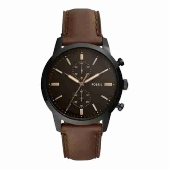 Townsman 44mm Chronograph Brown Leather Watch