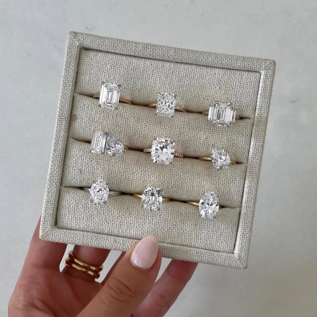 Single Prong Ring Concierge Huggies Single Stone Huggies – Jade Trau - Main Image