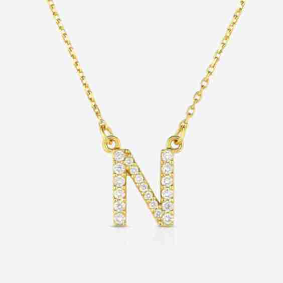 Diamond Initial Necklace
