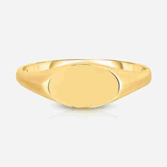 Engravable Gold Signet Ring