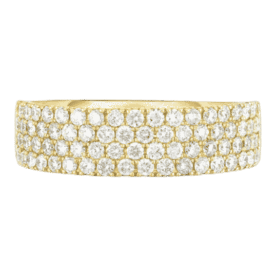 Four Row Stackable Pavé Ring