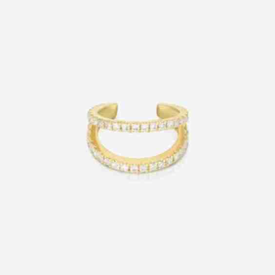Double Row Diamond Ear Cuff