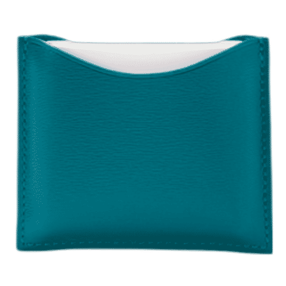 Fine Leather Compact Case - Green