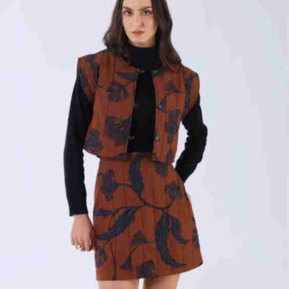 Lexie Vest, Noir Bloom Brown