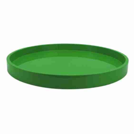 Straight Sided Round Medium Lacquered Tray