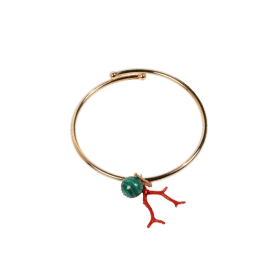 Malachite And Coral Necklace