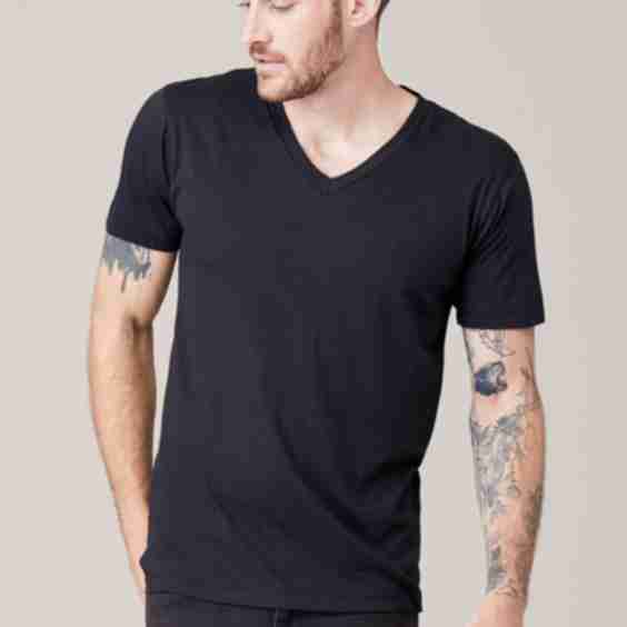 Short Sleeve V Neck