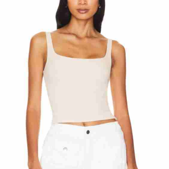Scoop Ribbed Tank Top