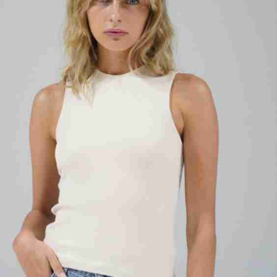 Ribbed Double Layer Sleeveless