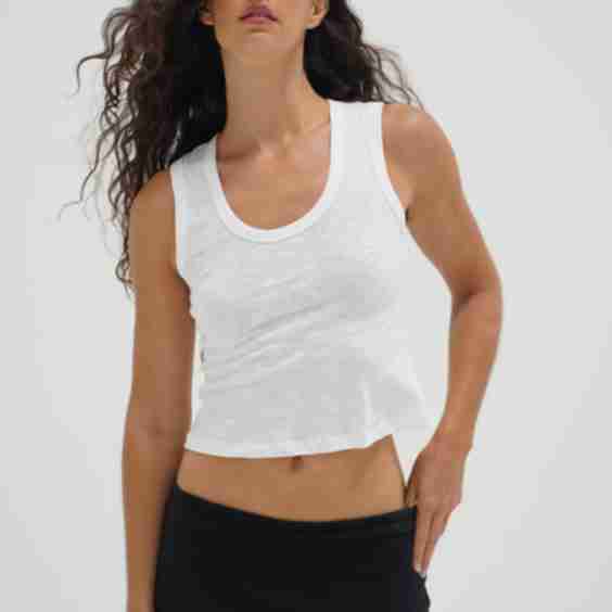 Deep U Cotton Tank
