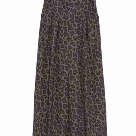 Pleated Leopard-Print Trousers