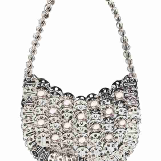 1969 Small Moon Strass Disc-Link Shoulder Bag